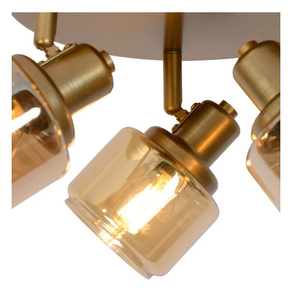 Lucide BJORN - Ceiling spotlight - Ø 38 cm - 3xE14 - Matt Gold / Brass - detail 2